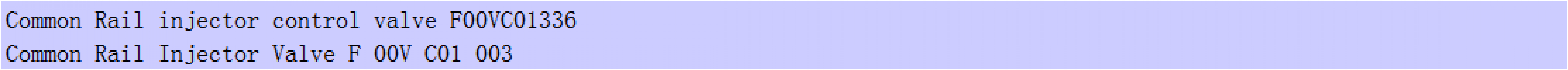 Common Rail injector control valve F00VC01336