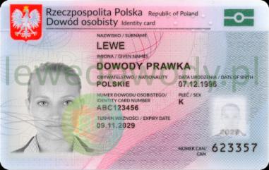 Dowód osobisty Prawo jazdy Paszport  lewedowody.pl