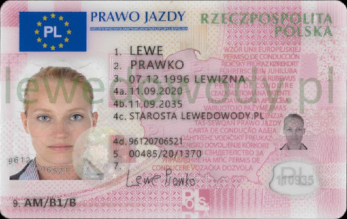 Dowód osobisty Prawo jazdy Paszport  lewedowody.pl