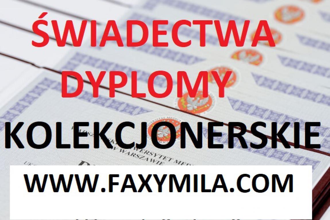 Dyplomy średnie matura studia magister czeladnik m