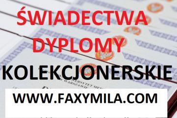 Dyplomy średnie matura studia magister czeladnik m