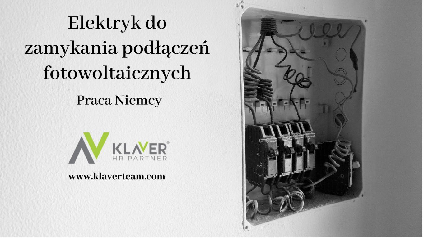 Elektryk-zamykanie podłączeń fotowoltaiki-Niemcy