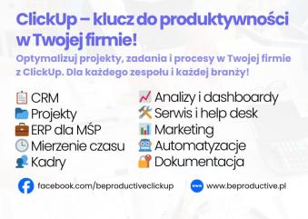 Konsultant ClickUp wdrożenie CRM 