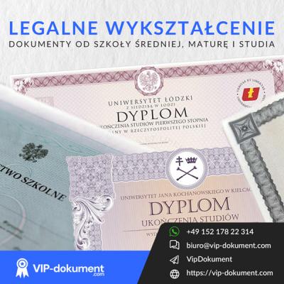 Kup dyplom inżyniera Kup dyplom magistra, kup matu