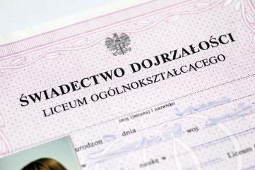 Kup świadectwo szkolne z wpisem , Mature z wpisem 