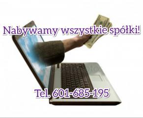 Kupię spółkę ze stratą finansową. Tel. 601-685-195