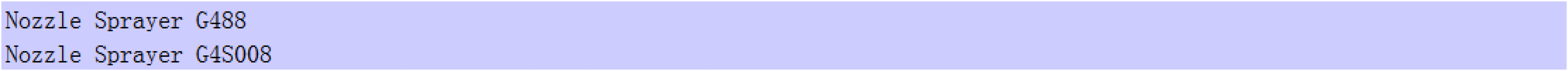 Nozzle Sprayer G488 & Nozzle Sprayer G4S008