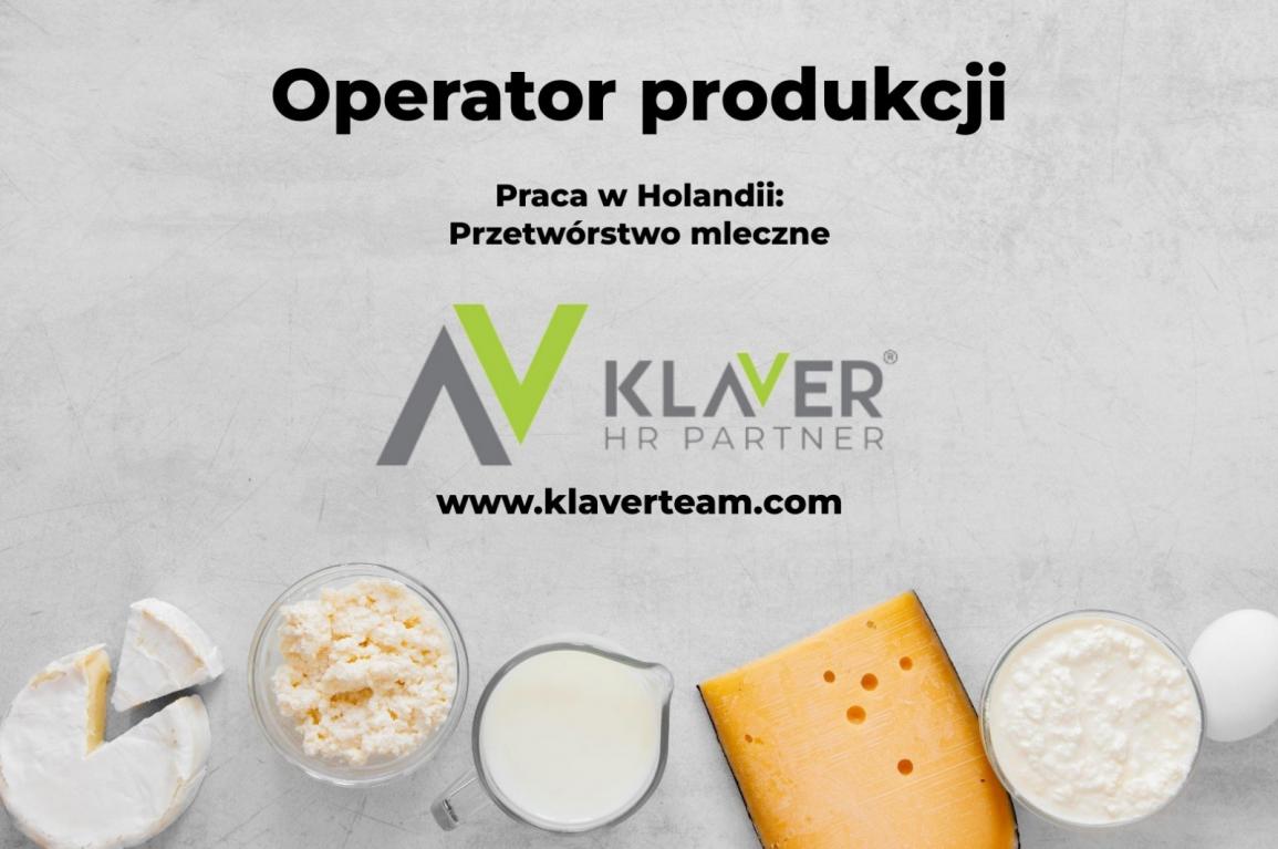 Operator produkcji-Przetwórstwo mleczne w Holandii