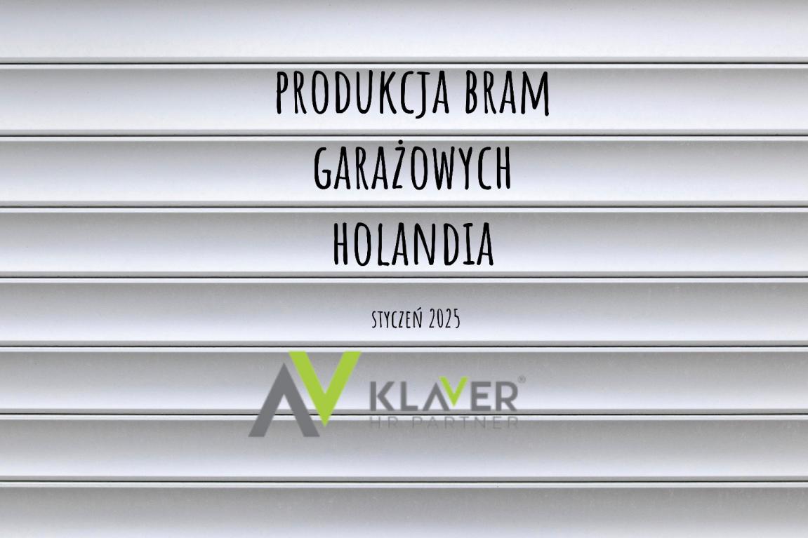 Praca Holandia-pracownik produkcji bram garażowych