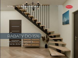 Promocja -15% na schody z balustradami i montażem