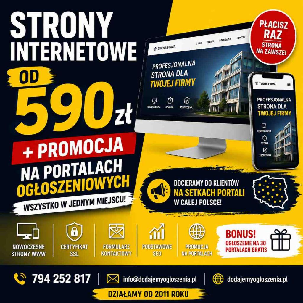 Strony internetowe Sanok od 590 zł  